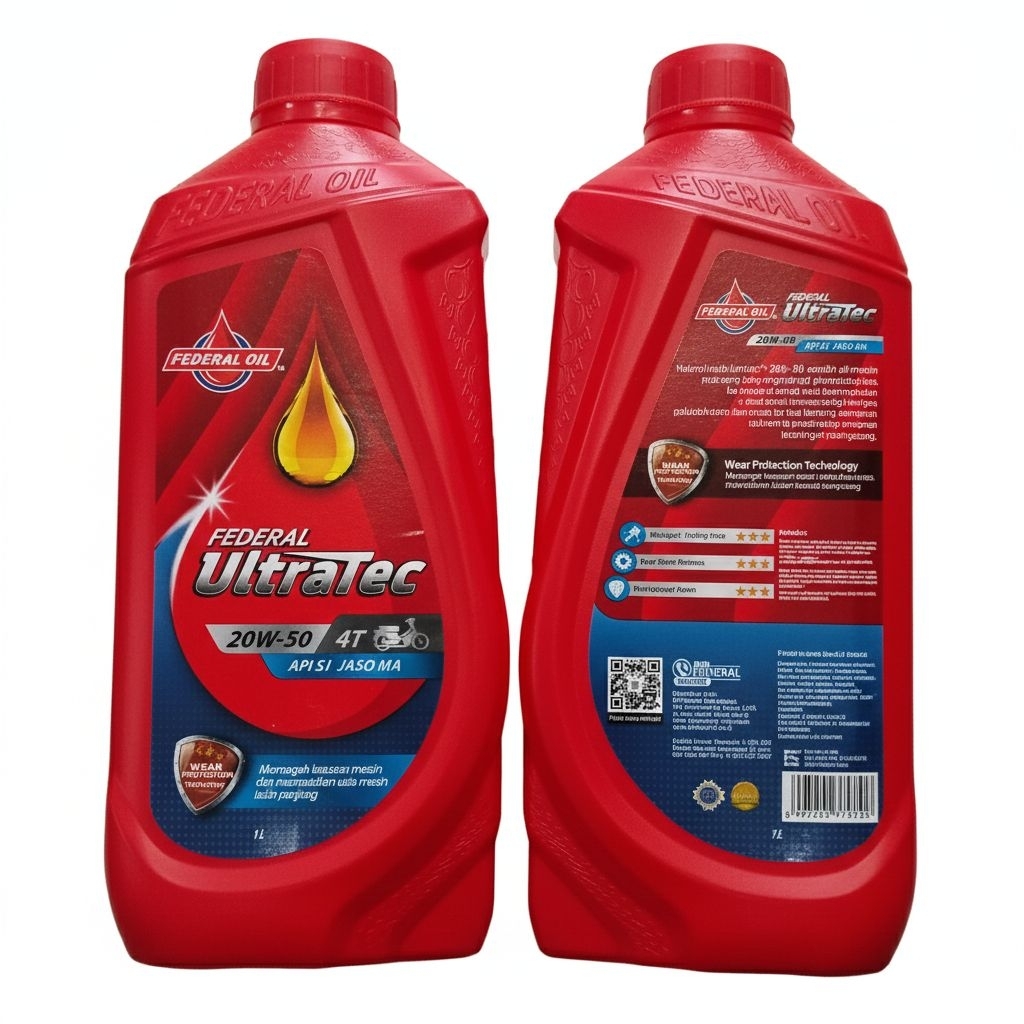 Oli Federal Ultratec 1 Liter Oli Ultratec 1lt Oli Mesin Motor Federal Ultratec 1Liter 1lt