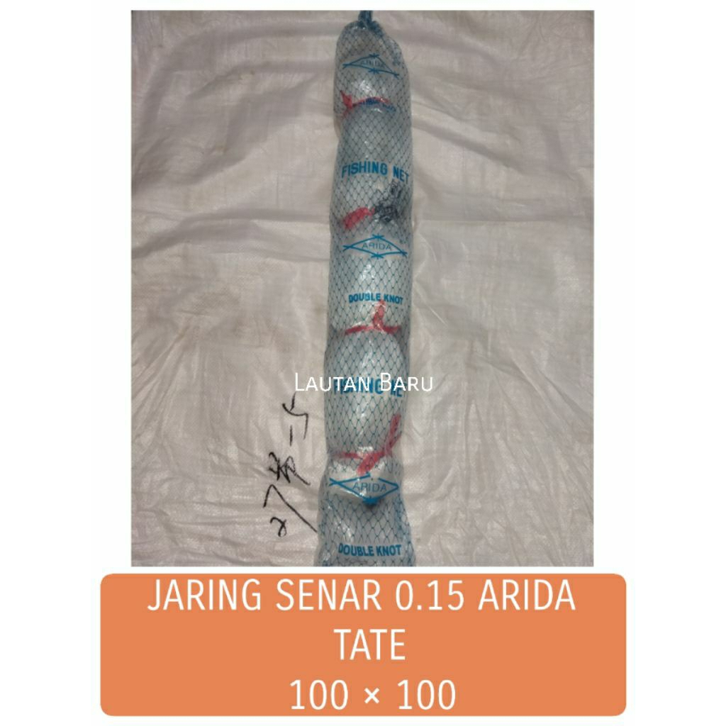JARING ARIDA SENAR 0.15 - 100x100 TATE JARING IKAN