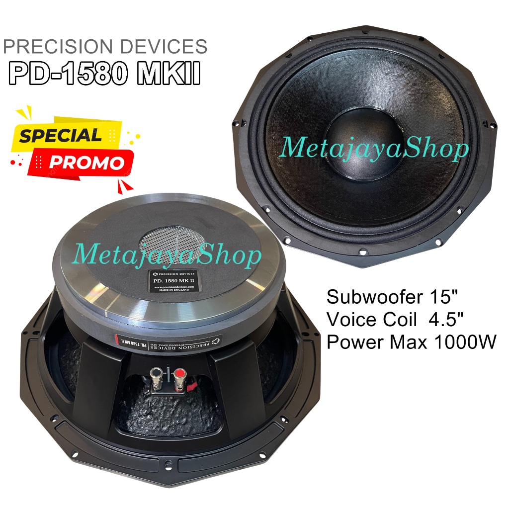 Komponen Speaker PD1580 MKII Coil 4.5" Speaker Component 15 Inch Subwoofer VC 4.5 inch