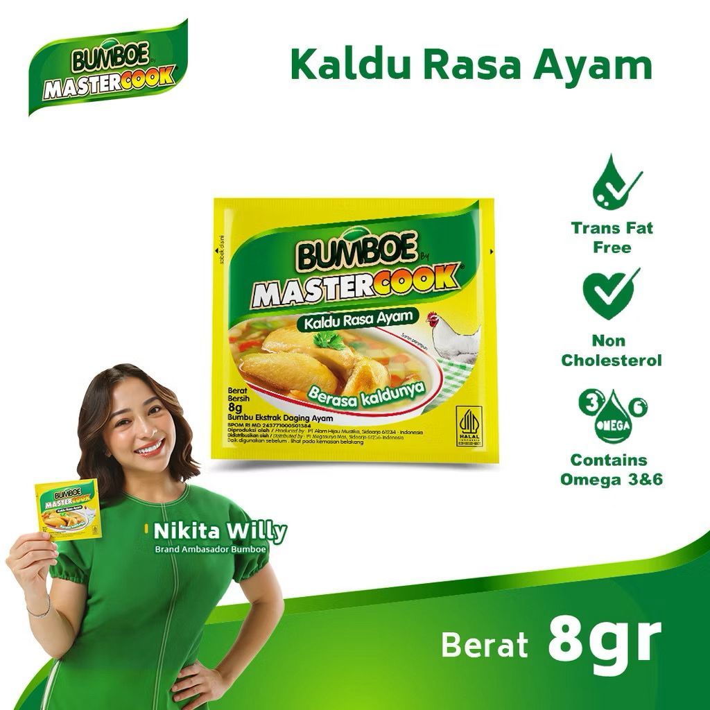 Bumboe by Mastercook Kaldu Ayam 1 Karton (48 Renteng / 576 Pcs)