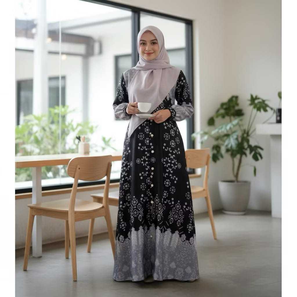 Gamis Maxmara Premium Polos | Busana Muslimah Wanita | Bahan Lembut Tidak Nerawang