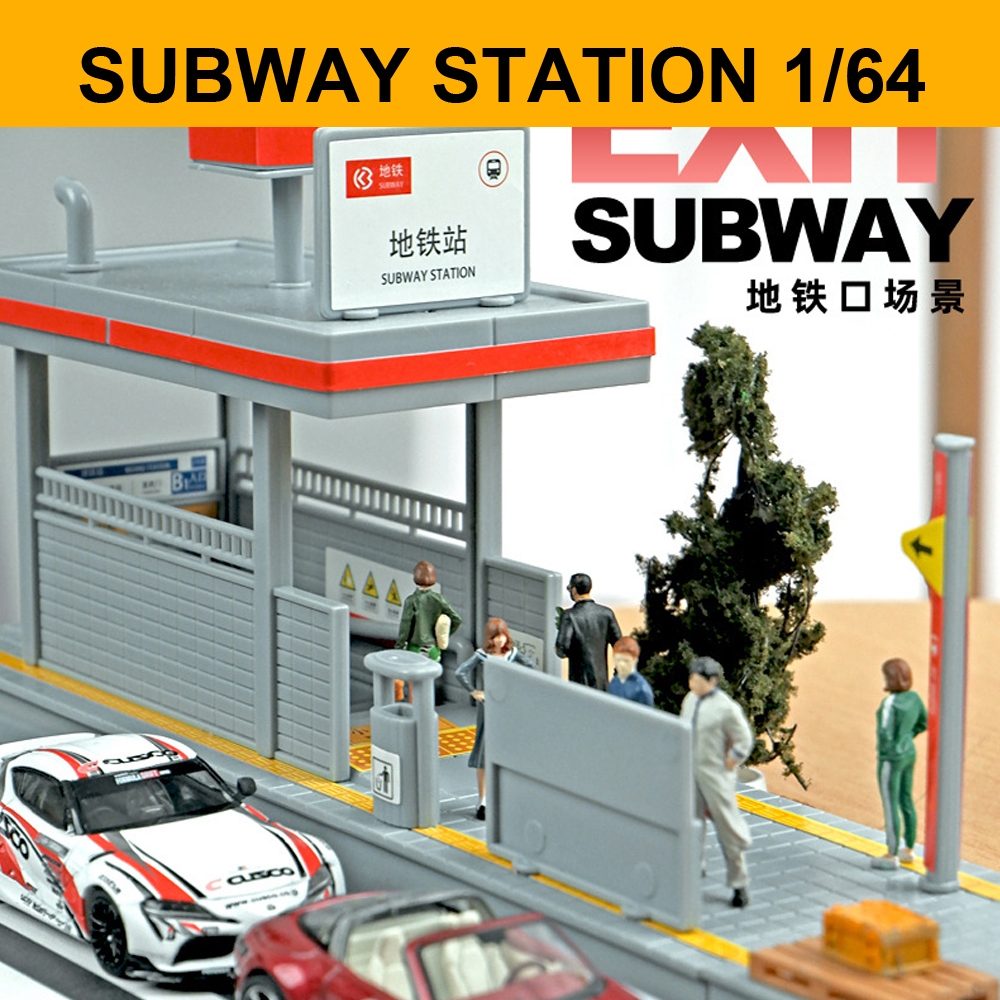 Diorama HOTWHEELS SUBWAY STATION GATE diecast 1/64 cocok minigt kaido house hot wheels miniature