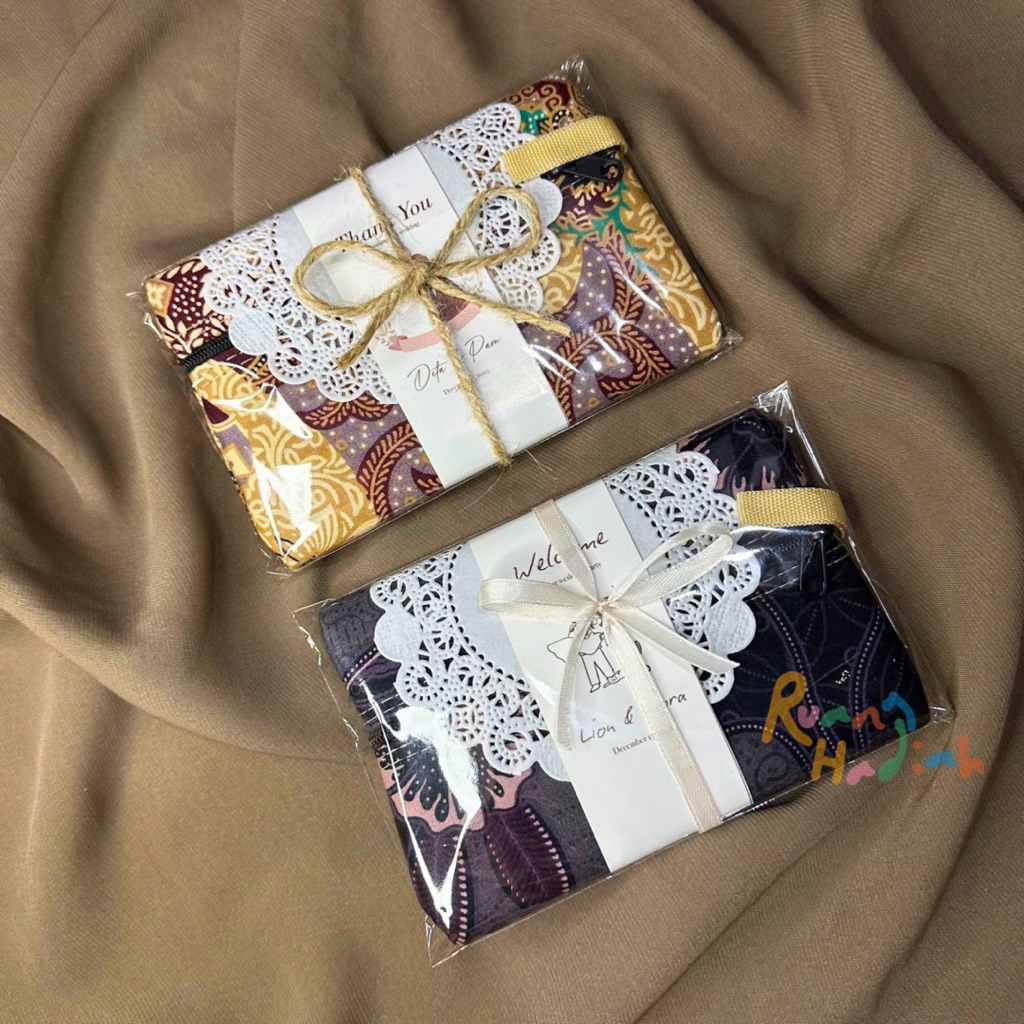 PAKET 50 PCS SOUVENIR PERNIKAHAN | AQIQAH | KHITANAN | DOMPET BATIK KHAS JOGJA 16X10 CM