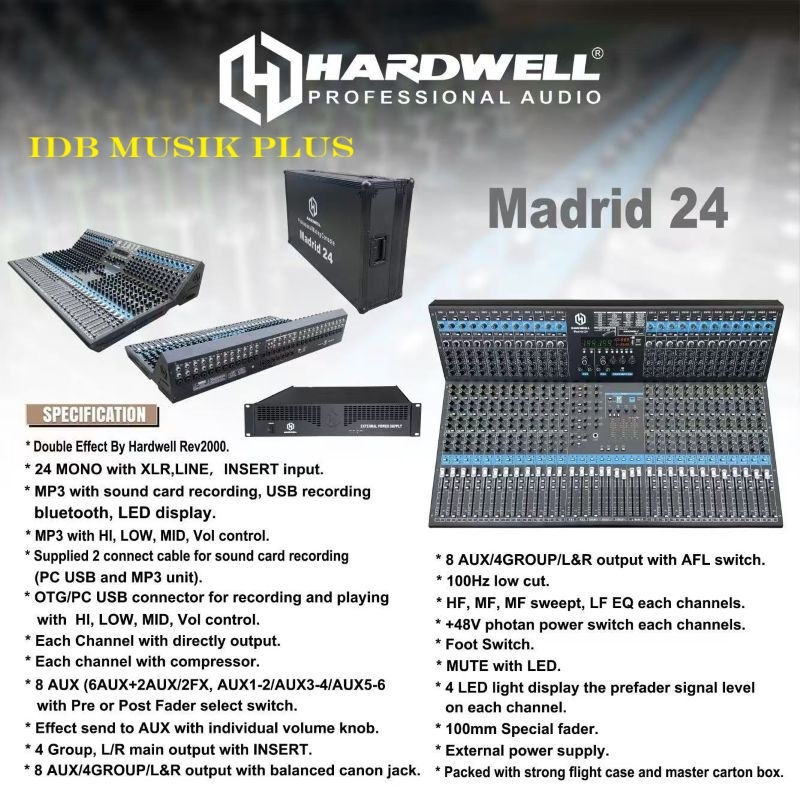 Mixer 24 Ch Hardwell Madrid24 Madrid 24 Original