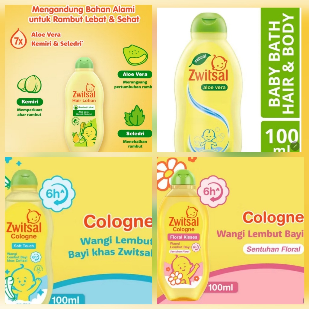 Zwitsal Hair Lotion Aloevera, Kemiri, Seledri 100ml, Zwitsal Hair&Body, Zwitsal Face&Body cream, Zwi