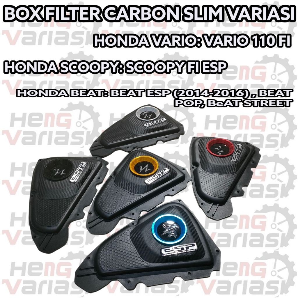 Harga spesial box filter slim velocity K44 cocok untuk beat esp , beat pop , beat gi street, vario f