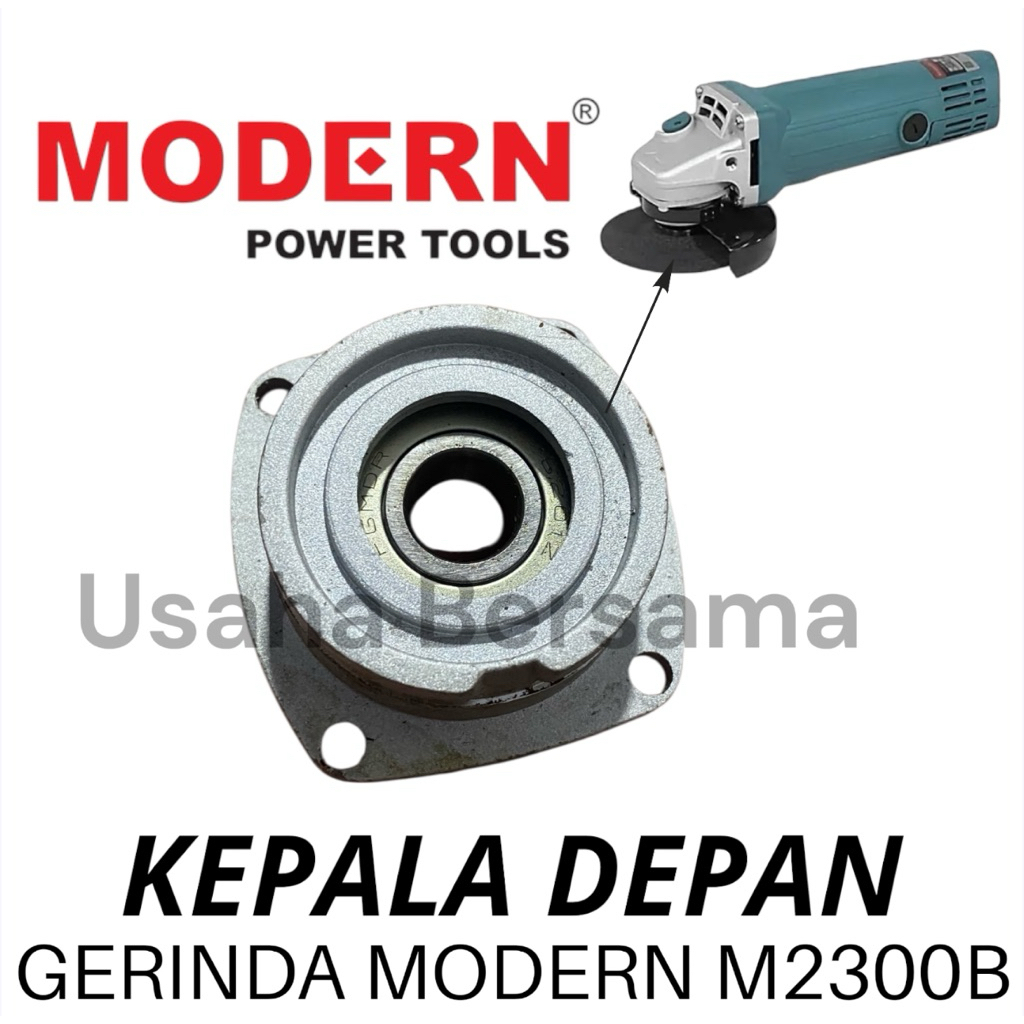 KEPALA DEPAN M2300B + BEARING GERINDA MODERN RUMAH BEARING DEPAN GERINDA MODERN M2300B DUDUKAN AS M 