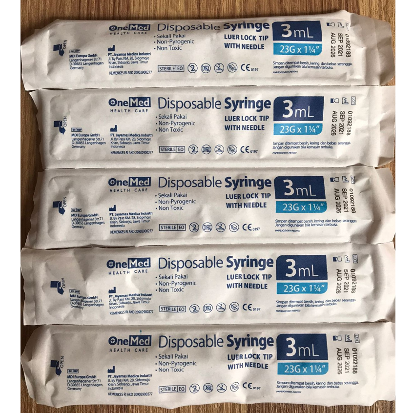 Onemed spuit 1cc /3cc /5cc /10cc