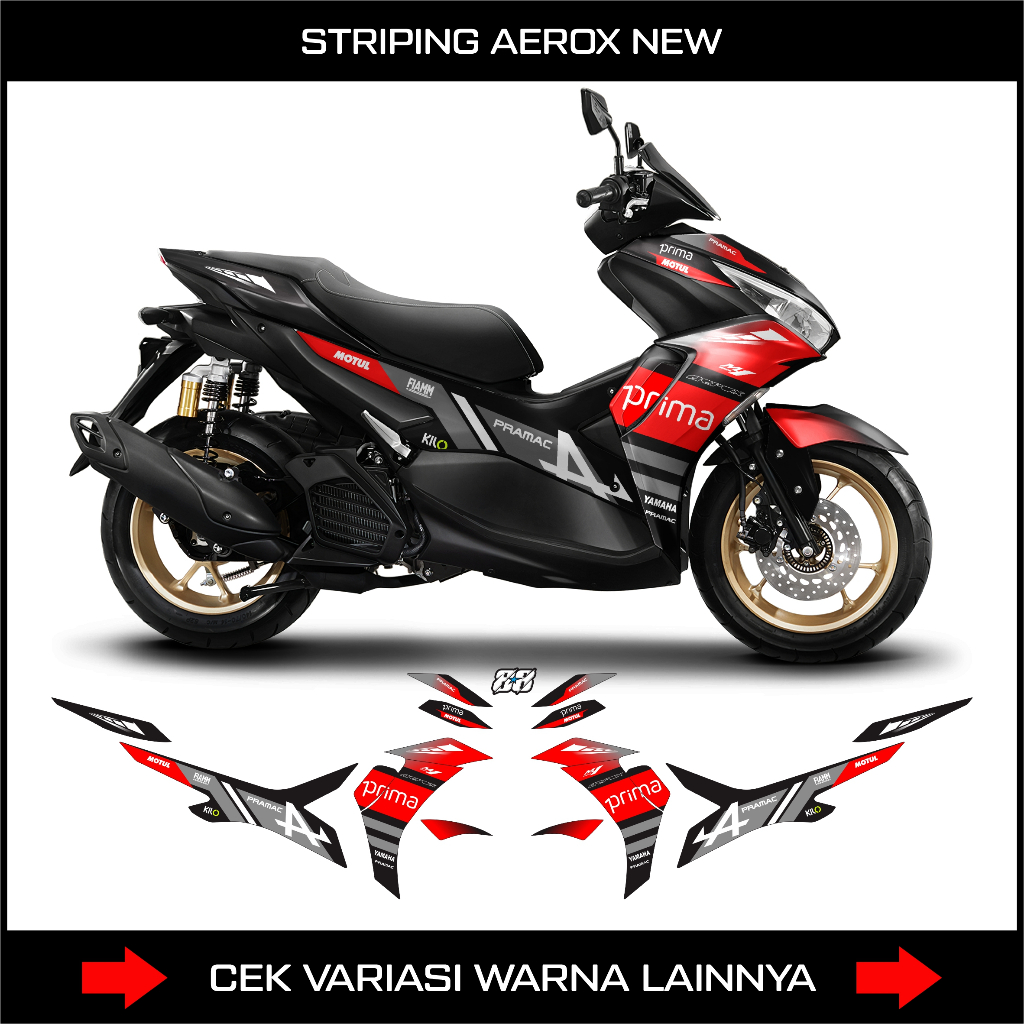 STRIPING AEROX NEW CONECTTED / DECAL STICKER YAMAHA AEROX CONECTED