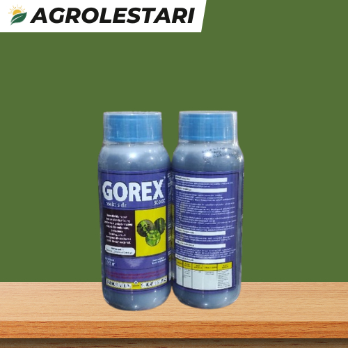 Insektisida Gorex 500 EC berfungsi untuk mengendalikan hama kutu daun pada tanaman.