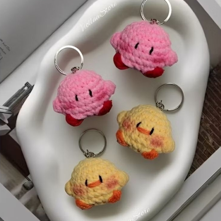 [Keychain] Kirby and Waddle Dee Crochet