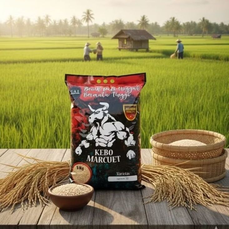 benih padi kebo marcuet 5kg i32 i49 i50 cibogo ciherang mekongga