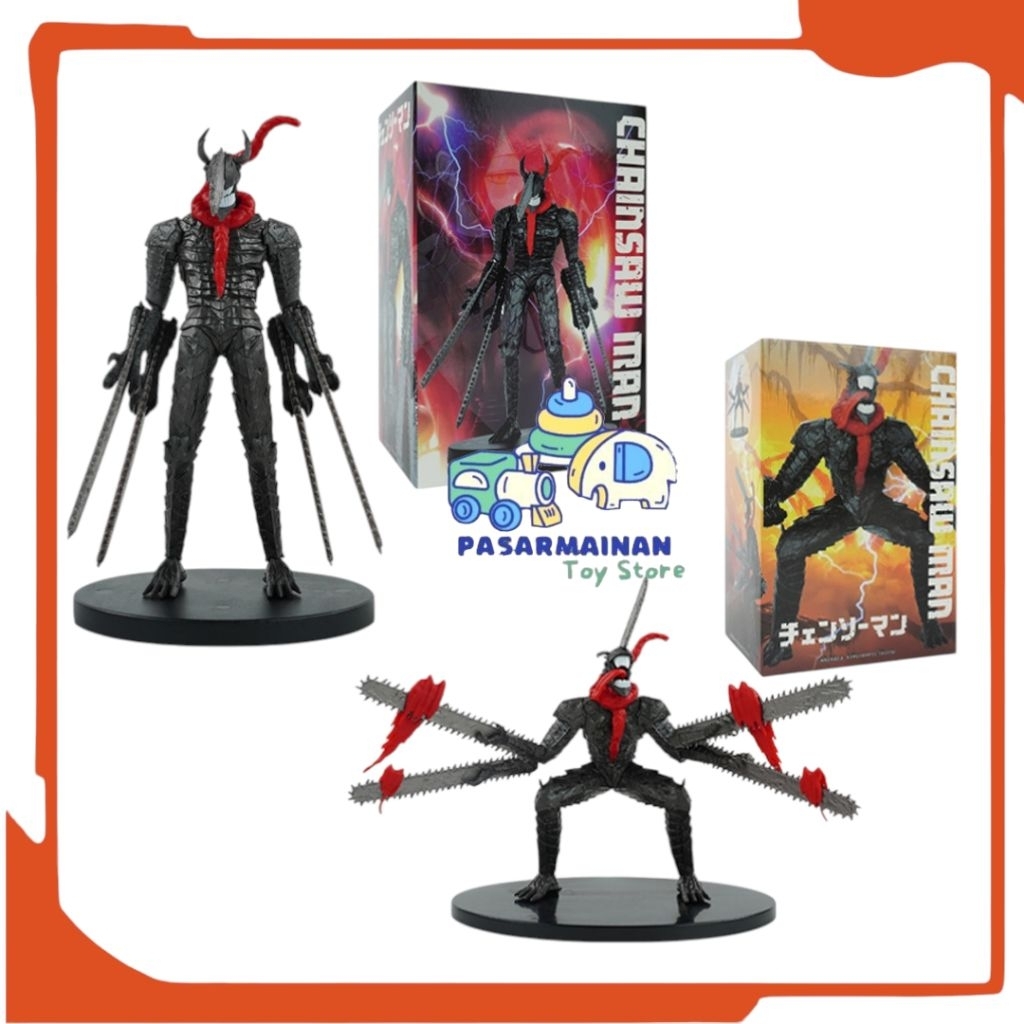 Figure Anime Chainsaw Man Denji Devil Samurai Miniatur Pajangan
