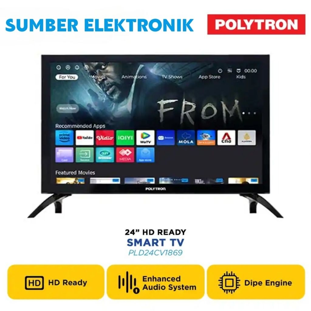 SMART TV POLYTRON 24 INCI PLD24CV1869 BERGARANSI RESMI 5 TAHUN