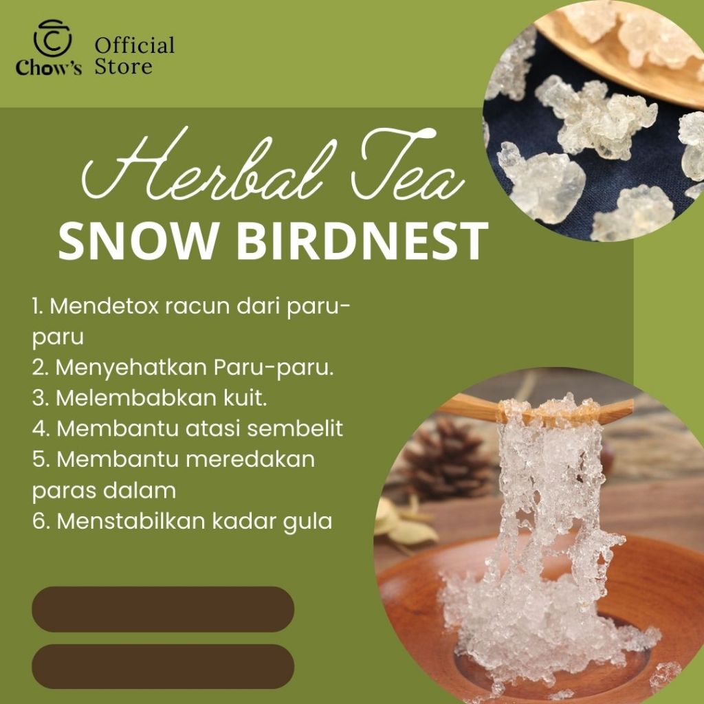 1 KG Snow Birdnets/Teh Herbal/Sarang burung walet