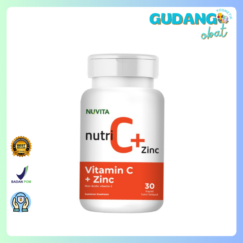 Nuvita Nutri C + Zinc - Vitamin C + Zinc - 30 Kaplet