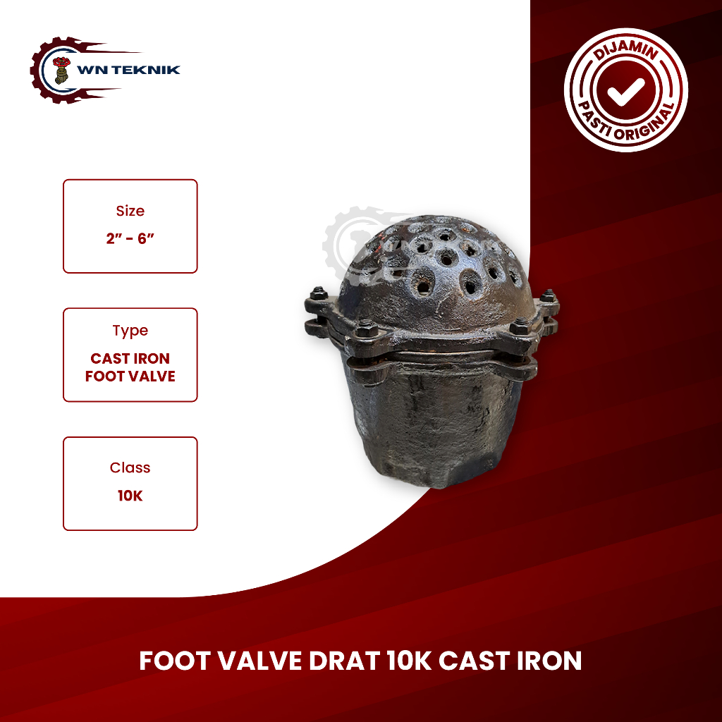FOOT VALVE 6" INCH DRAT CAST IRON ORIGINAL