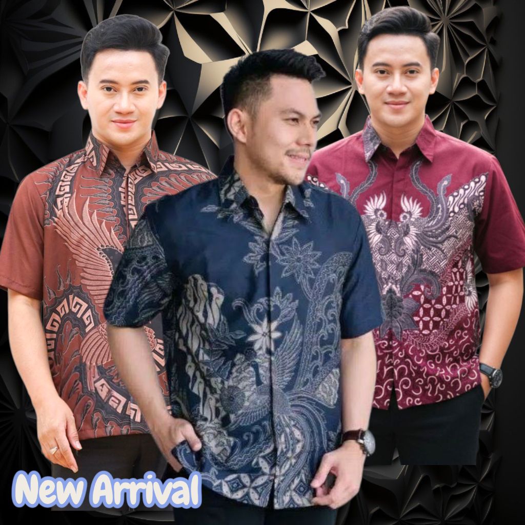 Baju batik kantor baju batik pria kekinian modern berkualitas