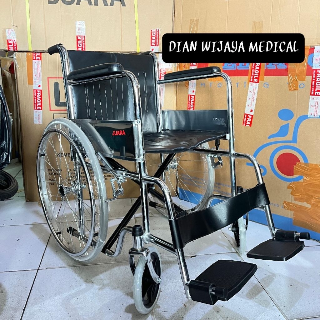 Kursi roda standar rumah sakit kursi roda medis kursi roda lansia kursi roda beban max 100 kg jok ta