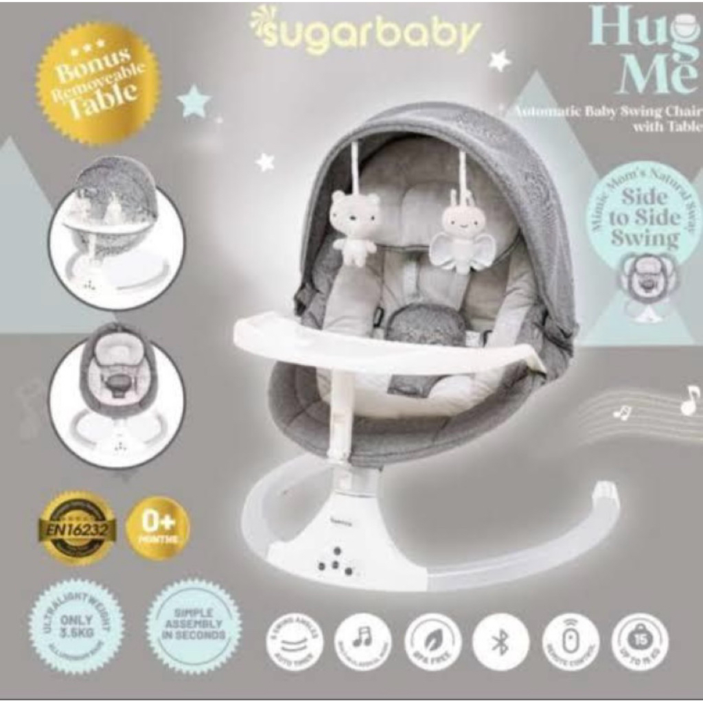 baby bouncer ayunan bayi otomatis sugar baby ada meja untuk makan
