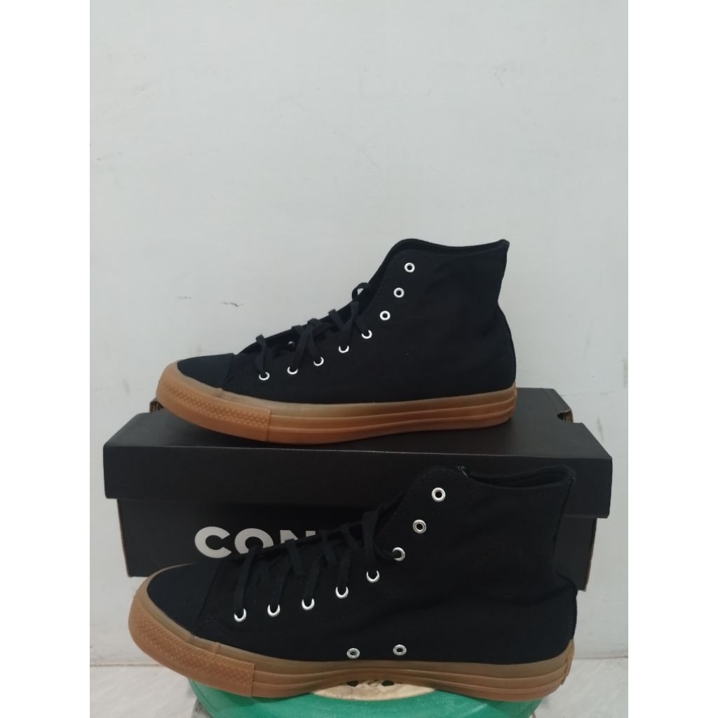 sepatu sneakers fashion casual pria converse all star chuck taylor black gum