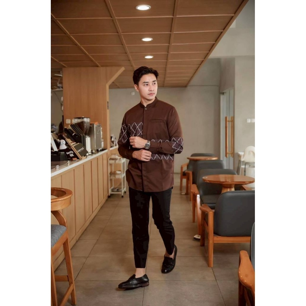 Baju Koko Kurta TRZ Pria Lengan Panjang / Baju Muslim Pria /Kurta Pakistan