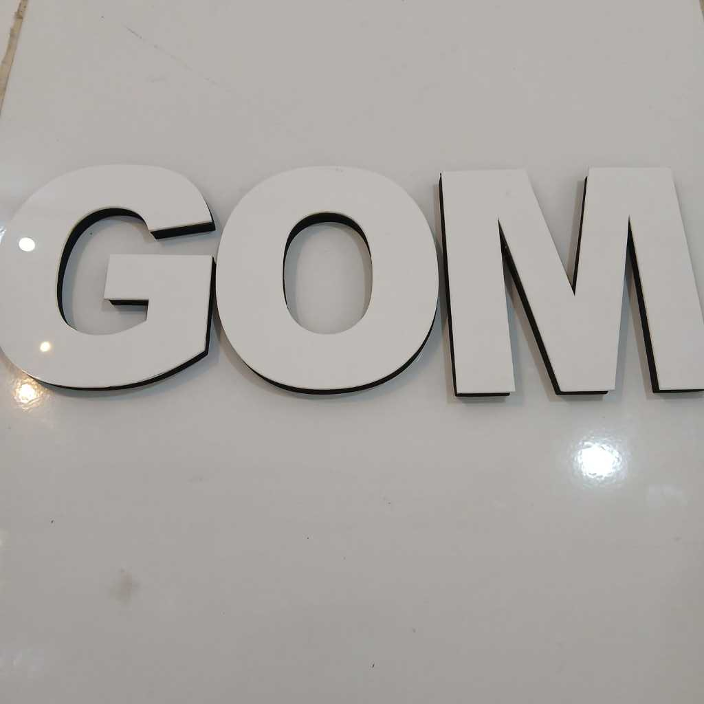 Huruf Timbul Akrilik Lapis Spon Eva Tinggi 30cm