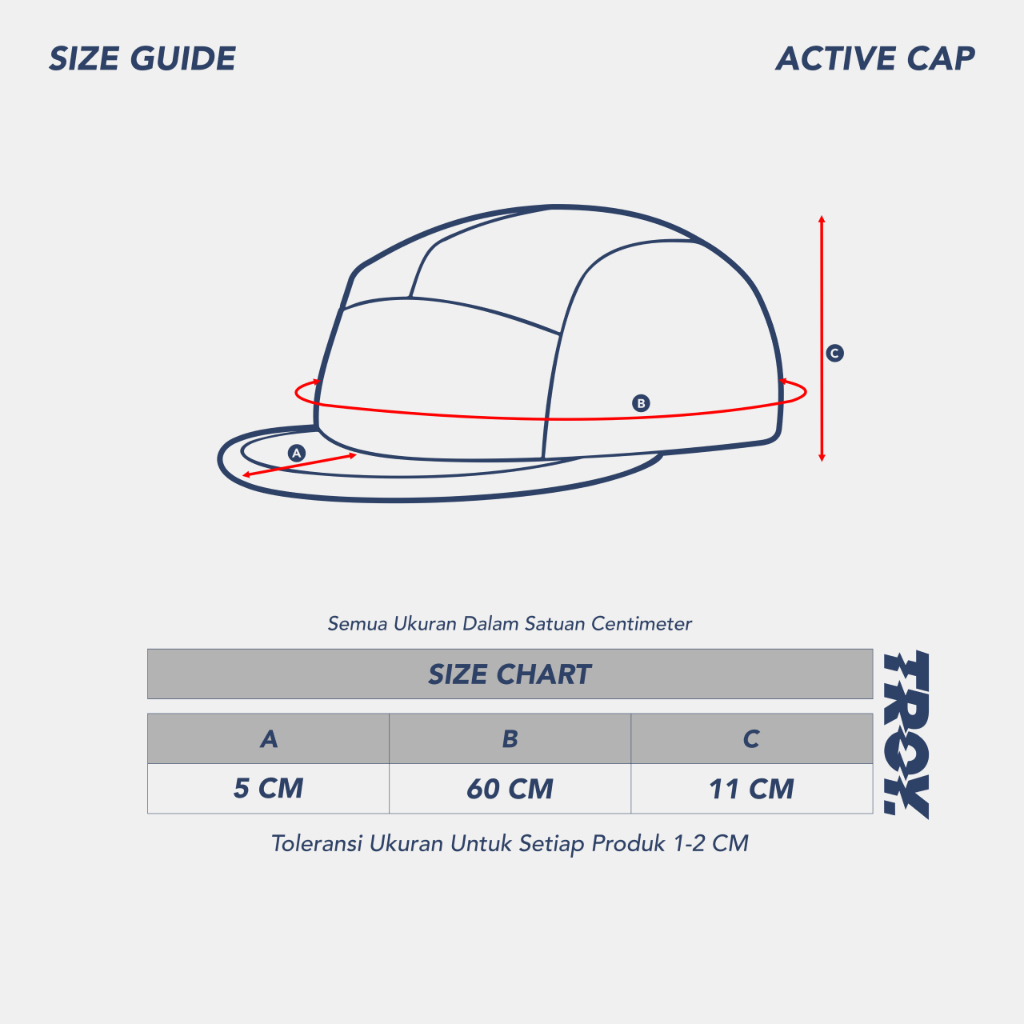 [Free Box] Troy Company Active Cap Cycling Cap Black Speedline - Topi Outdoor Topi Lari Topi Sepeda Hitam ACD 3465