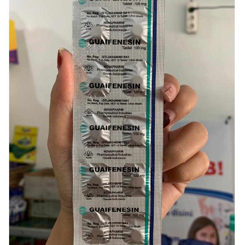Guaifenesin / Glyceryl Guaiacolate (GG) 100 mg 10 Tablet