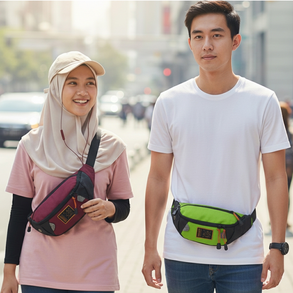 Tas Selempang Pria Distro Tas Pinggang Laki laki Waistbag Cowok Soren Slempang Cowo Belizer