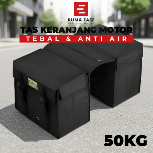 Tas Kurir Motor Tebal Anti Air Tas Obrok Motor Tas Samping Motor Belakang Side Bag Motor Tas Bronjon
