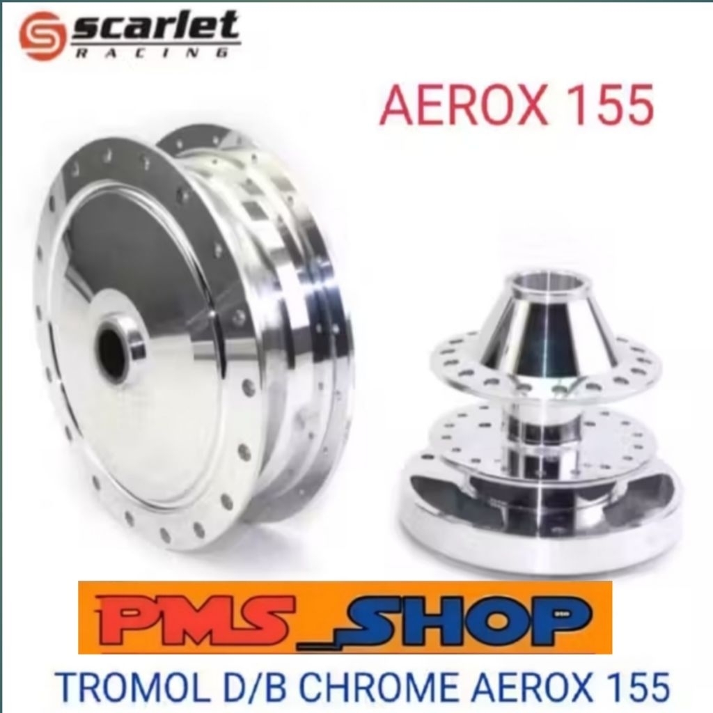 TROMOL SET AEROX 155 ORIGINAL SCARLET TROMBOL AEROX 155 DEPAN BELAKANG TROMOL MOTOR AEROX 155 SET DE