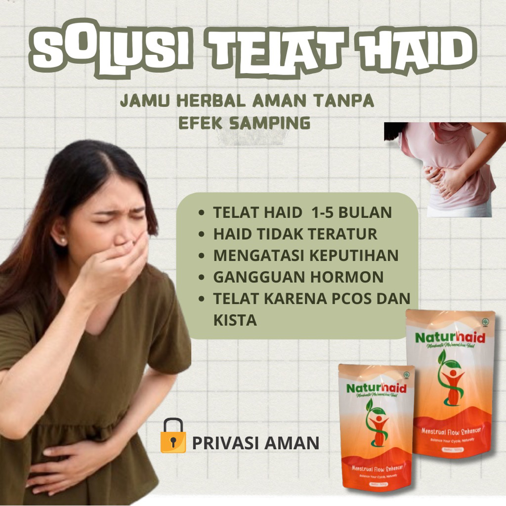 Solusi telat haid naturhaid melancarkan haid