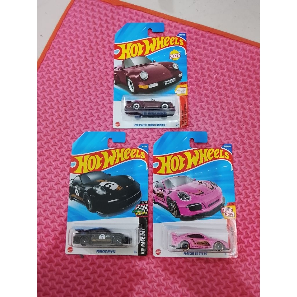 Hotwheels paket Porsche Cabriolet, Porsche 911 GT3, Porsche 911 GT3 RS