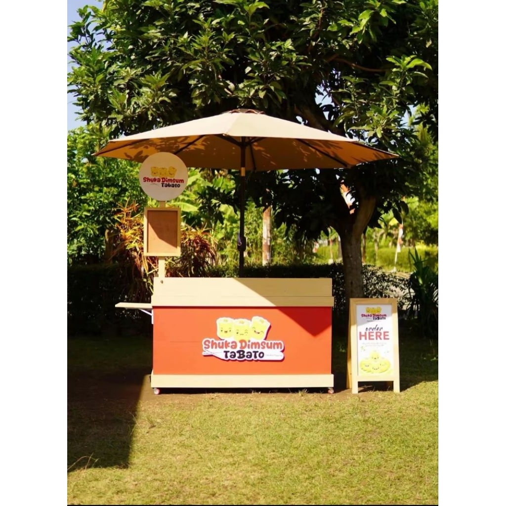 booth lipat/ gerobak dimsum pameran mall Bazaar/ gerobak knockdown