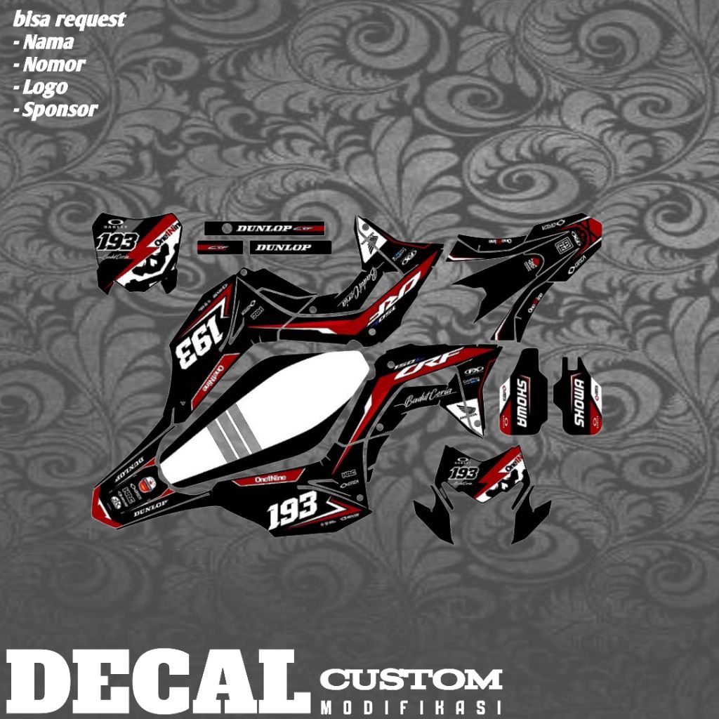 DECAL CRF FULL BODY BEBAS REQUEST WARNA DAN SPONSOR