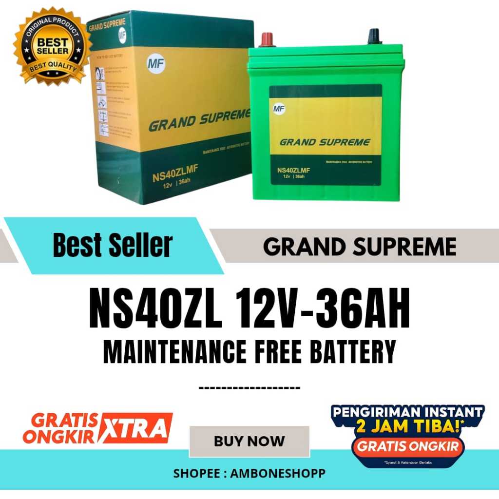 AKI MOBIL GRAND SUPREME NS40ZL. AGYA.AYLA.SIGRA.BRIO.FREED