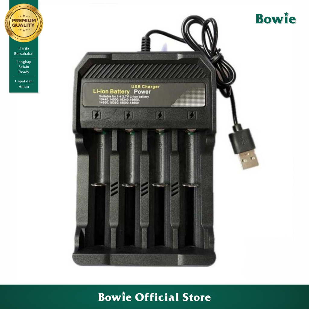 Universal USB Charger Baterai Casan Batre 18650 16340 18350 CR123A