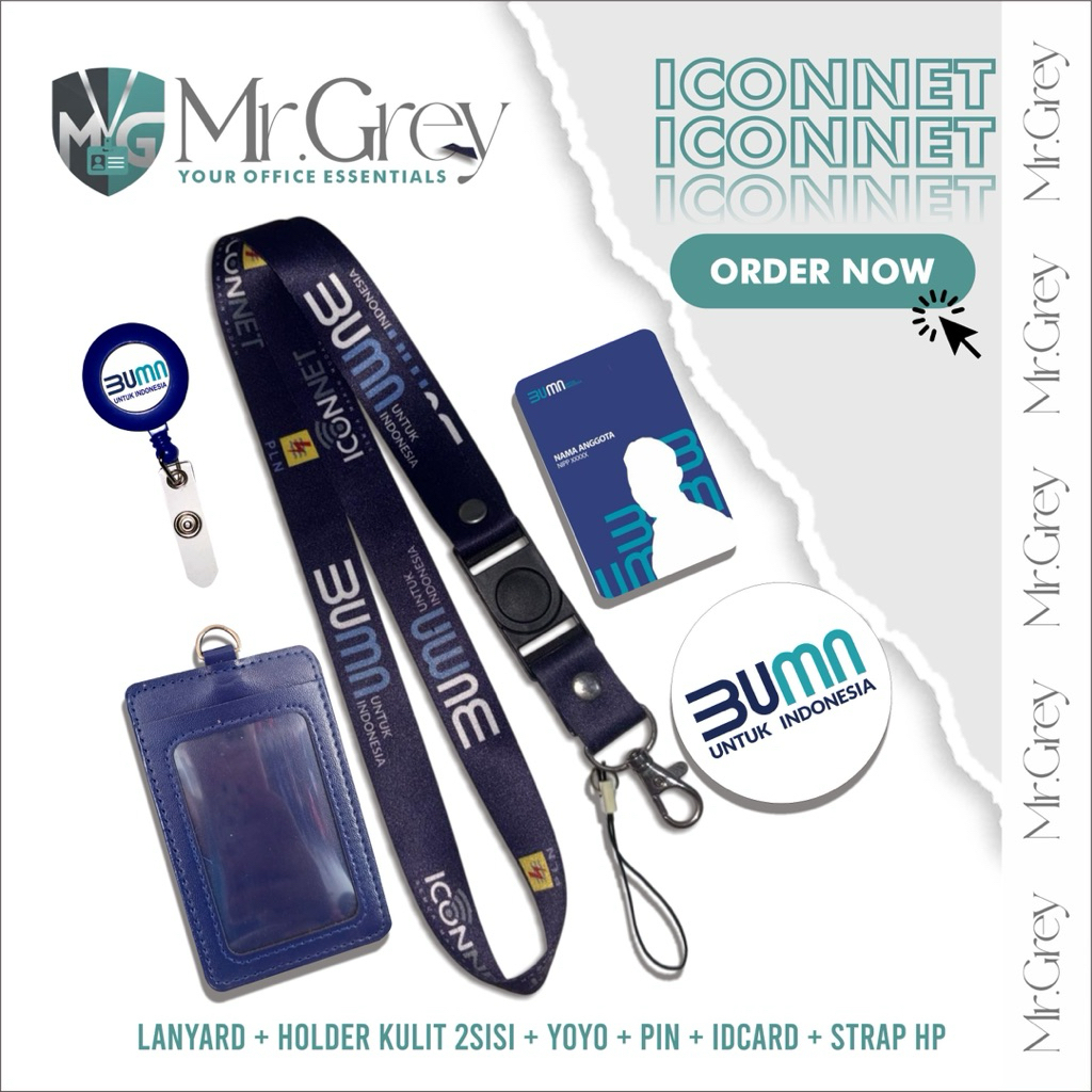 Lanyard ICONNET / Tali idcard ICONNET [Ready stock] Termurah