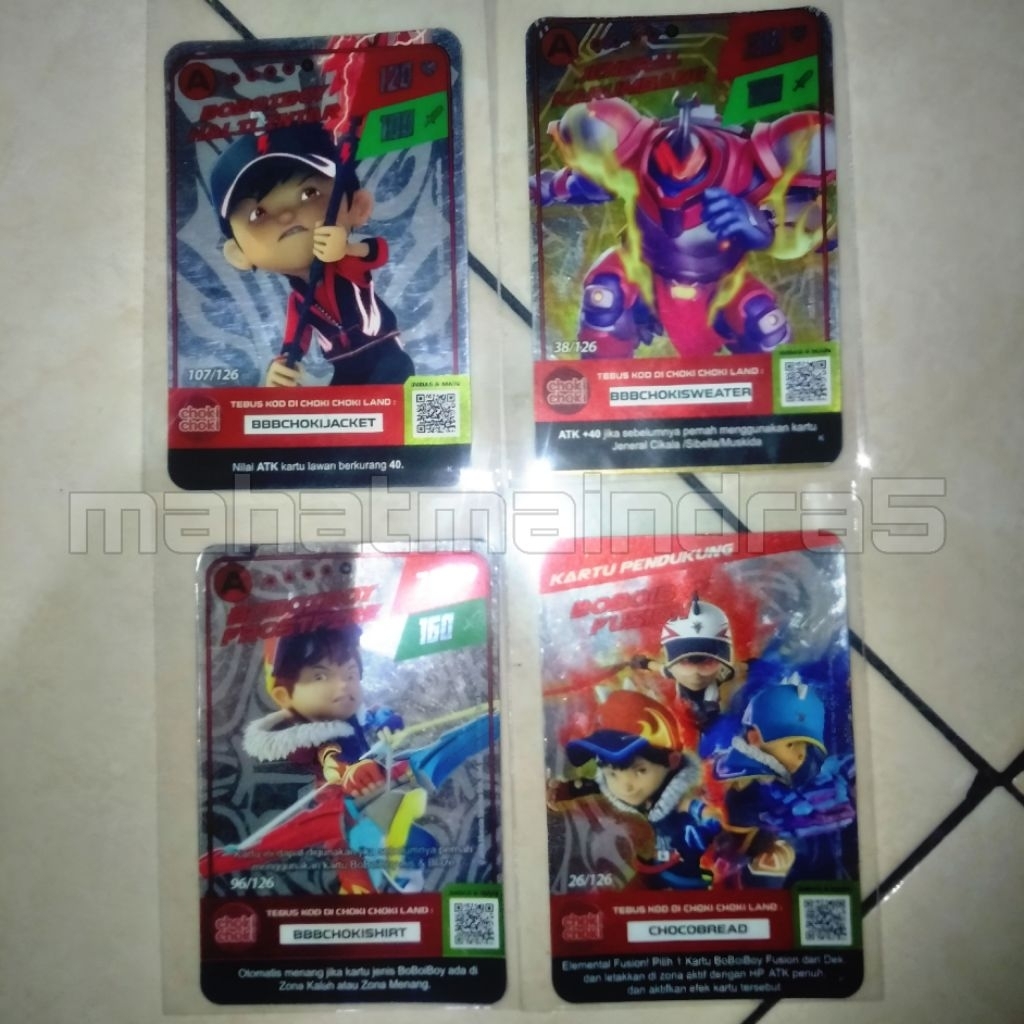 Kartu Rare Boboiboy Foil Monsta x Choki Choki