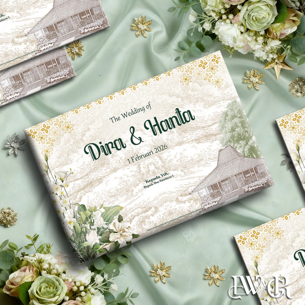UNDANGAN PERNIKAHAN HARDCOVER + AMPLOP TEMA ADAT JAWA RUMAH JOGLO HARD COVER FREE WEBSITE BLANGKO EL