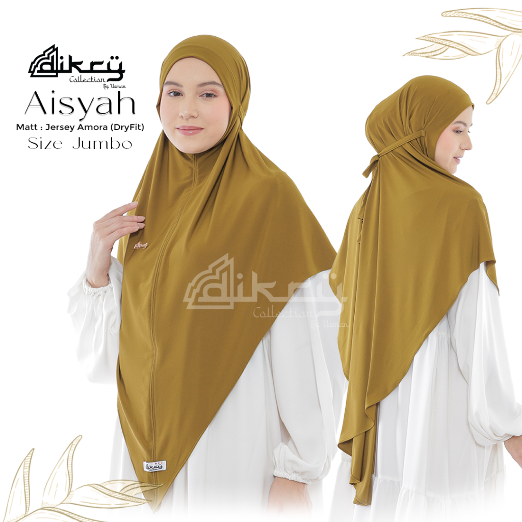 Dikry Collection - Aisyah Hijab Instant Syria Tali Size Jumbo | Hijab Instant Jersey Amora