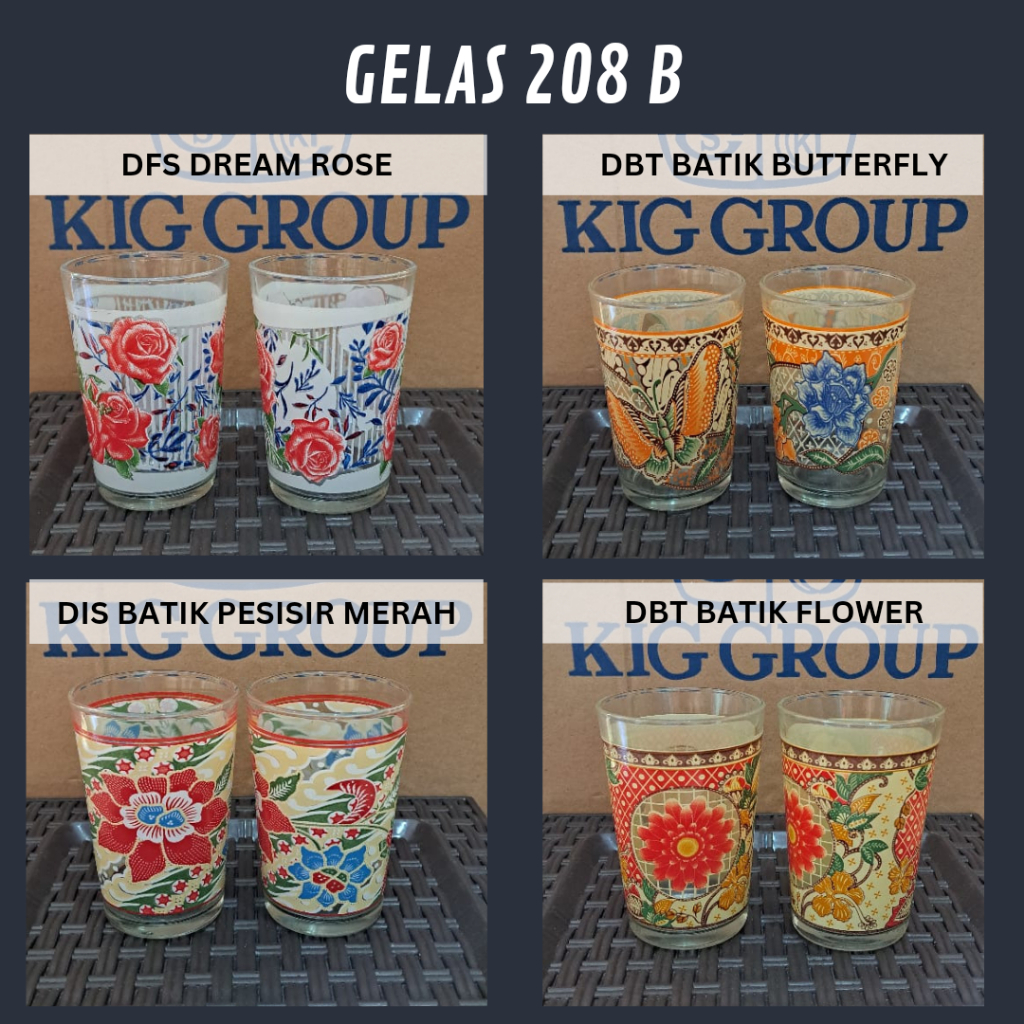 GELAS KECIL 208 B (1 LUSIN) - GELAS KACA