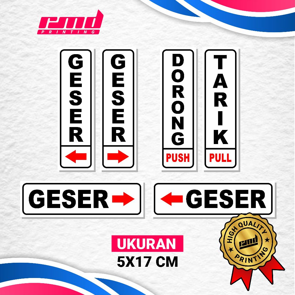 Stiker Pintu Kaca / Stiker Geser / Stiker Dorong / Stiker Tarik