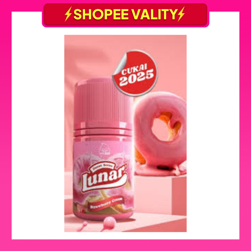 LUNAR SALTNIC DONUT STRAWBERRY 30ML 100% ORIGINAL BY VAPEZOO