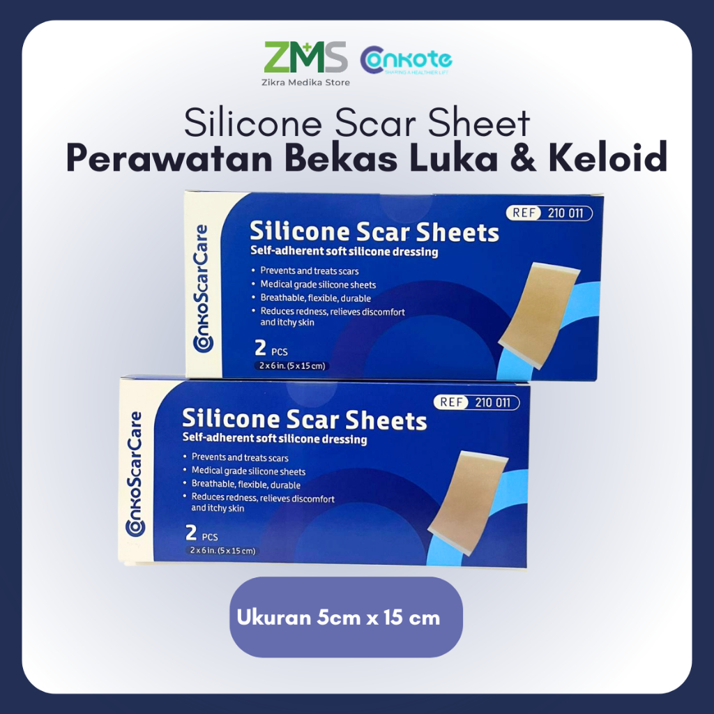 ConkoScarCare Silicone Scar Sheet – Plester Silikon Anti Keloid - Plester Bekas Luka Operasi - Plest