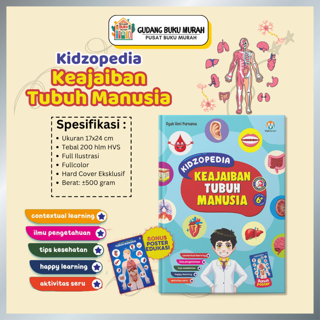 Ziyadbooks - Kidzopedia Tubuh Manusia Ensiklopedia Anak SD Buku Sains Anak