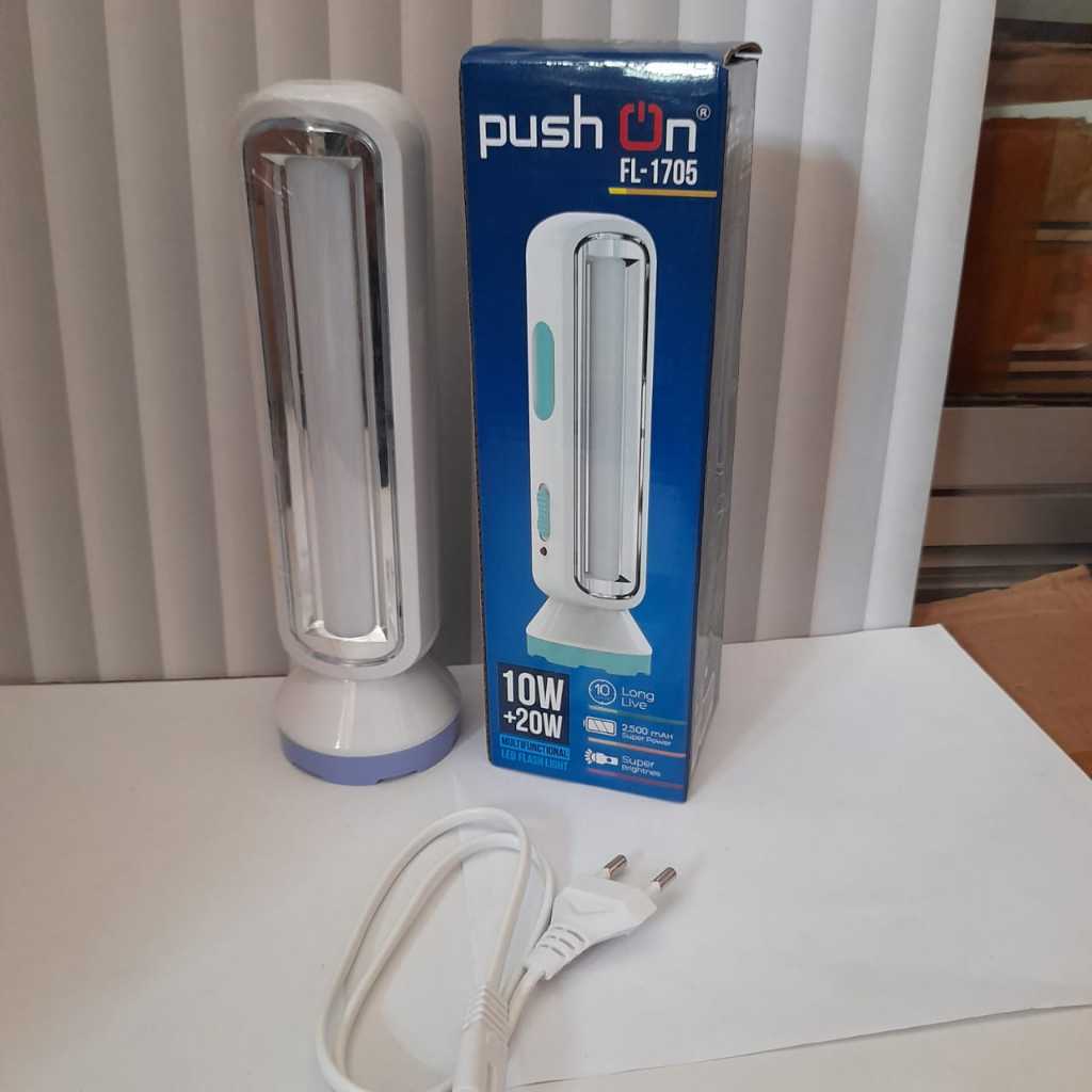 Push On FL1705 1705 Emergency Senter 10W+20W Tahan 10Jam 2500Mah