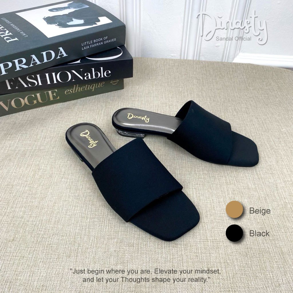 Sandal wanita elegan simple mewah dinasty BIMALA - Wide Strap sandal fashionable