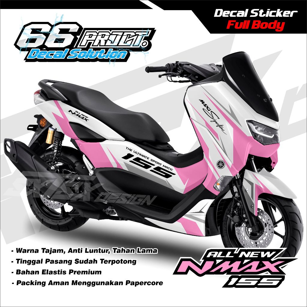 Sticker Decal Full Body Nmax 155 New Tahun 2019-2023 Dekal Stiker Variasi Nmax Motif Keren Simpel